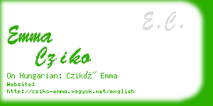 emma cziko business card